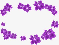 紫色花朵浪漫背景素材