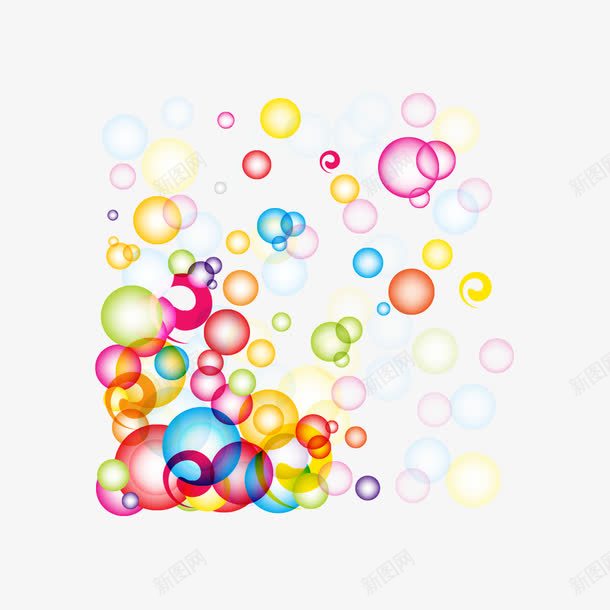 彩色气泡装饰图案png免抠素材_新图网 https://ixintu.com 彩色气泡 气泡 气泡装饰图案 矢量气泡