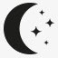 月亮星星标志图标素材