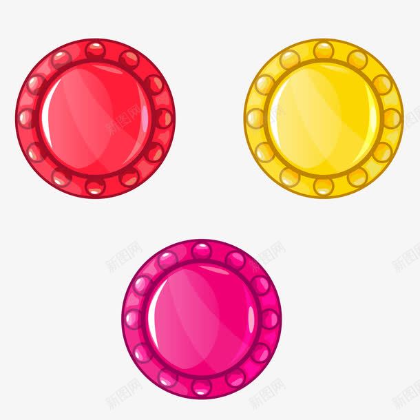 彩色按钮图标png_新图网 https://ixintu.com 保存按钮 圆形按钮 彩色按钮 按钮