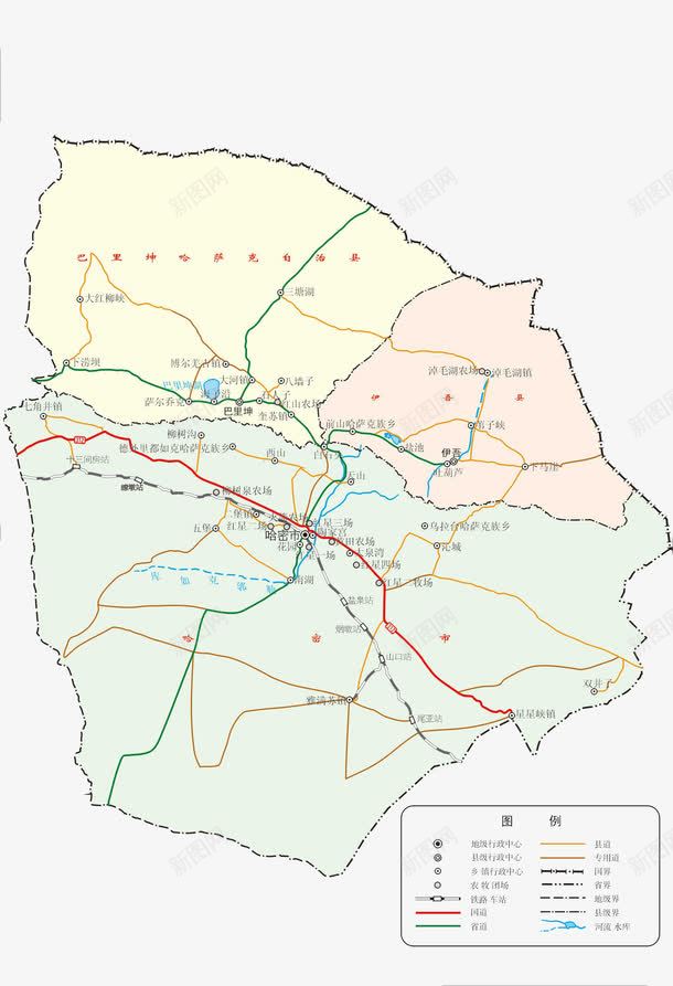 新疆哈密地区地图png免抠素材_新图网 https://ixintu.com 中国新疆 哈密地区地图 地图 新疆 新疆地图 新疆省地图