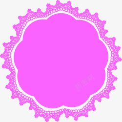 手绘粉色花纹图标素材