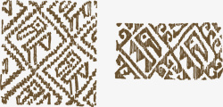 棕色古代手绘花纹矢量图素材