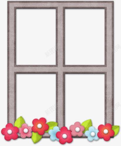 木制窗户png免抠素材_新图网 https://ixintu.com 卡通 吓唬 手绘 木制 窗户