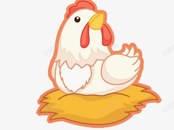 鸡鸡鸡鸡png免抠素材_新图网 https://ixintu.com 卡通 可爱 手绘喂鸡 生蛋 鸡