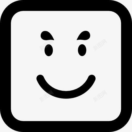 微笑的表情的脸在一平方图标png_新图网 https://ixintu.com 平方 微笑 微笑着 接口 脸 脸上的表情 表情