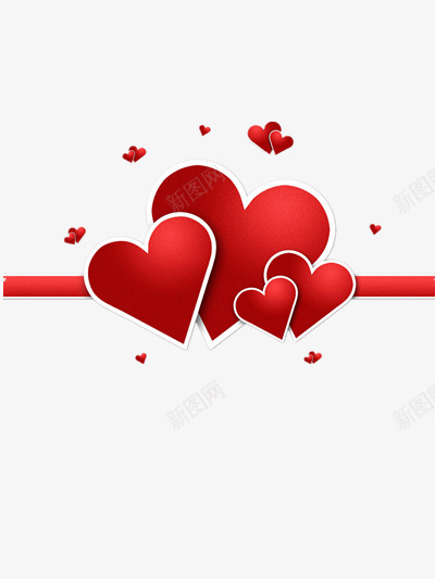 爱心装饰图png免抠素材_新图网 https://ixintu.com 心形元素 爱心素材 爱心装饰图案 红色元素 红色爱心 装饰图案