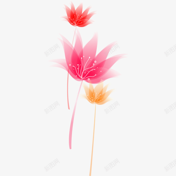 炫彩红色花朵装饰png免抠素材_新图网 https://ixintu.com 炫彩 红色花朵 花 花朵装饰 鲜花