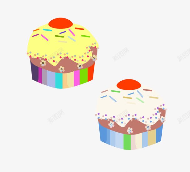 彩色纸杯卡通蛋糕png免抠素材_新图网 https://ixintu.com 卡通蛋糕 纸杯卡通蛋糕免费png下载 纸杯蛋糕 纸杯蛋糕矢量图