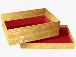 礼物盒金色豪华素材