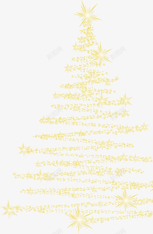 黄色手绘唯美圣诞星星png免抠素材_新图网 https://ixintu.com 圣诞 星星 黄色