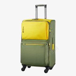 黄色和绿色行李箱素材