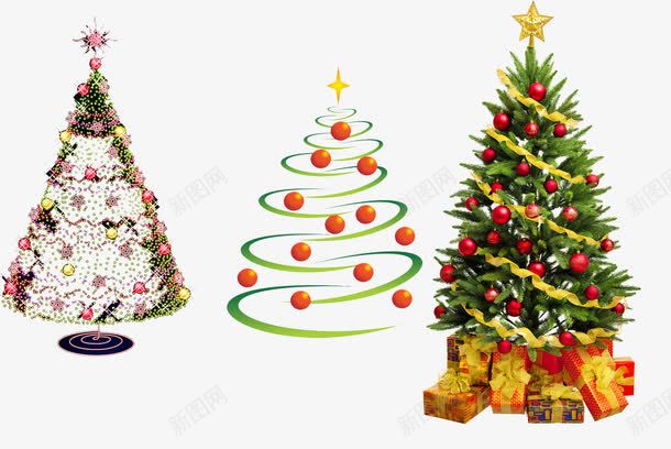 圣诞树png免抠素材_新图网 https://ixintu.com 卡通 圣诞 圣诞树 圣诞灯