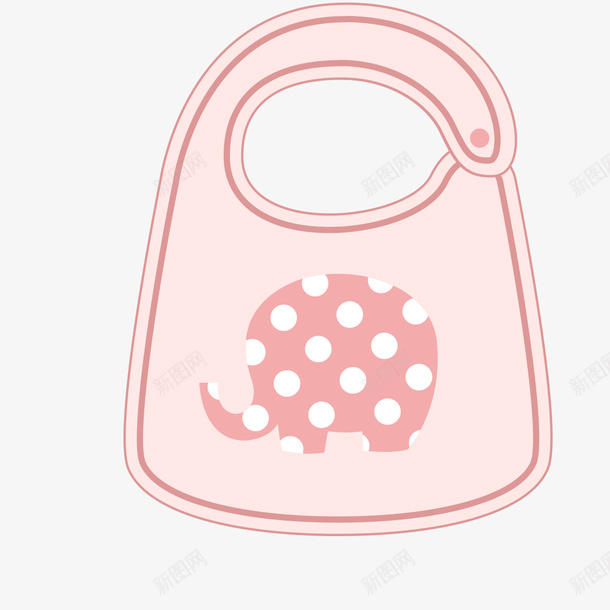 粉色的婴儿兜png免抠素材_新图网 https://ixintu.com 卡通 婴儿 粉色 肚兜