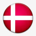 国旗丹麦国世界标志图标图标