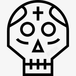 传统的墨西哥头骨颅骨图标高清图片