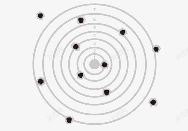中靶子弹矢量图ai免抠素材_新图网 https://ixintu.com 子弹孔 射击 未中靶 标靶 矢量图 靶子