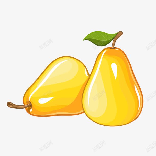 黄色质感水果梨子png免抠素材_新图网 https://ixintu.com 梨子 水果 质感 黄色 黄色质感