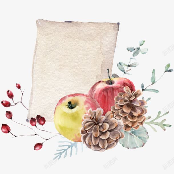 水彩苹果png免抠素材_新图网 https://ixintu.com 卡通 手绘 水彩 苹果 食物