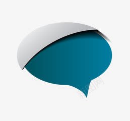 蓝色对话框装饰png免抠素材_新图网 https://ixintu.com 对话框 蓝色 装饰