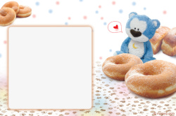 熊相框甜圈相框高清图片