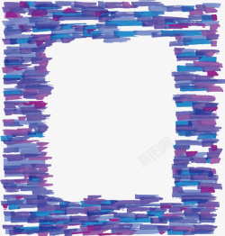 蓝紫色抽象条纹边框矢量图素材