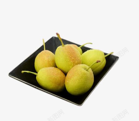 盘子中的香梨png免抠素材_新图网 https://ixintu.com png图片素材 产品实物 免费png元素 时令水果 梨子 水果 盘子中的香梨 绿色食品免费png素材 进口水果