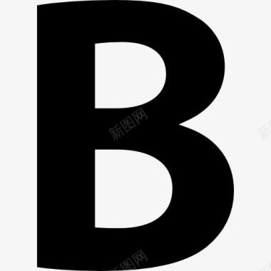 字母B符号的黑体按钮图标图标