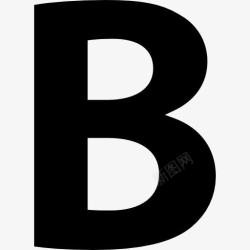 仪表板接口字母B符号的黑体按钮图标高清图片