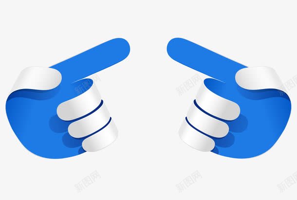 蓝色手掌png免抠素材_新图网 https://ixintu.com 16网 PNG 手掌 指向 蓝色 装饰图案