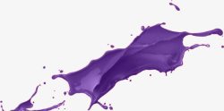 紫色时尚手绘墨迹装饰素材