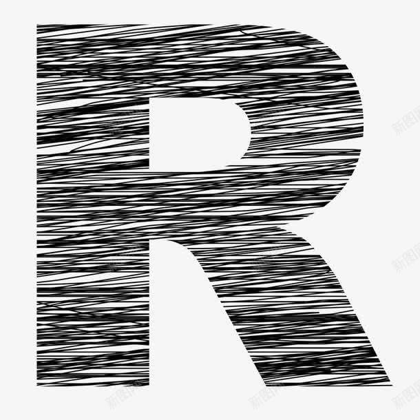 创意字母Rpng免抠素材_新图网 https://ixintu.com R标 免费png素材 图标 字母 素描