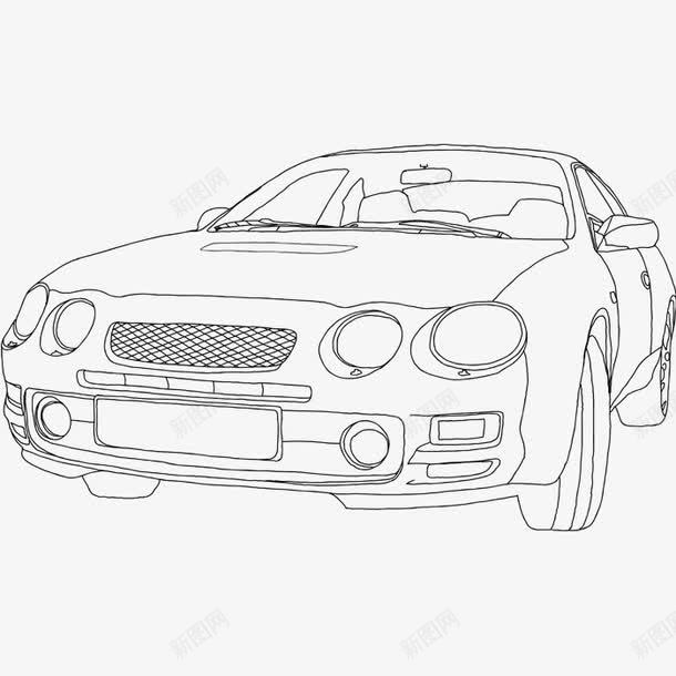 手绘小轿车png免抠素材_新图网 https://ixintu.com 创意 可爱的 小轿车 彩色的 手绘的 漫画 简单