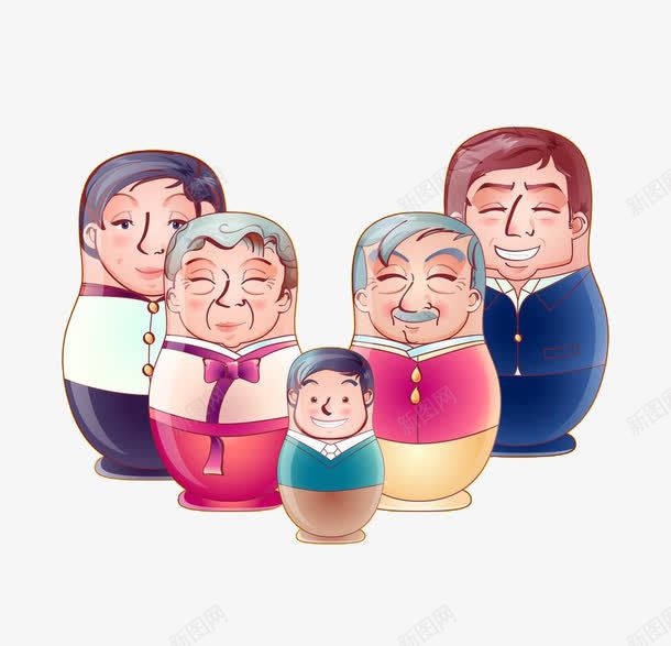 人偶png免抠素材_新图网 https://ixintu.com 一家人 人偶 木偶 玩具