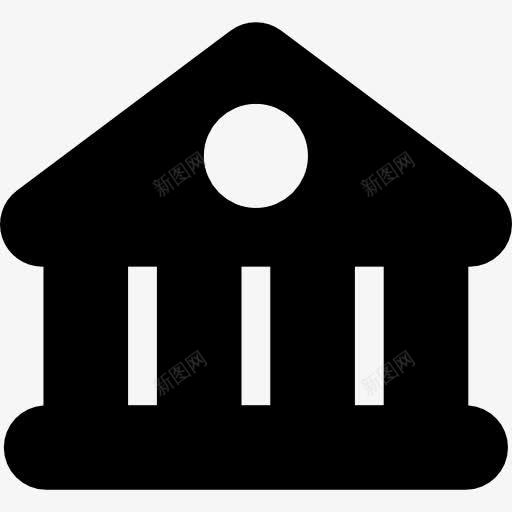 银行大楼图标png_新图网 https://ixintu.com 商业 投资 经济 金融和商业的列 钱 银行