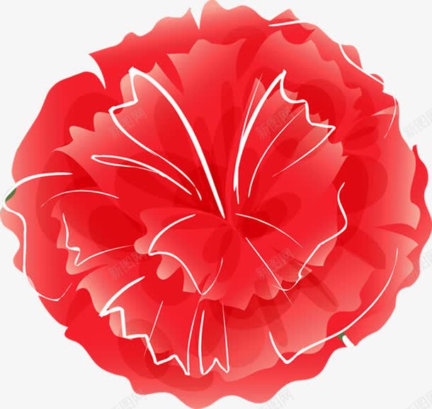 红色靓丽卡通手绘花朵png免抠素材_新图网 https://ixintu.com 卡通 红色 花朵 靓丽
