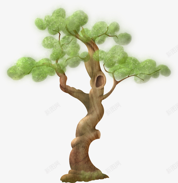 手绘创意大树png免抠素材_新图网 https://ixintu.com 创意大树 大树 手绘大树 树木