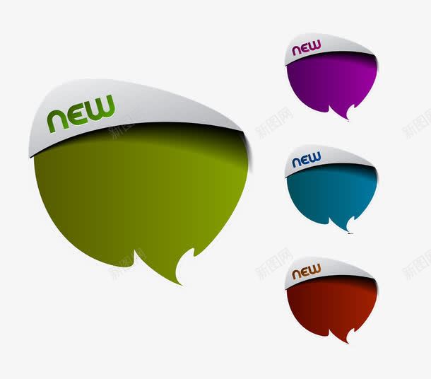 新品对话框标签片png免抠素材_新图网 https://ixintu.com 促销 对话框标签 新品