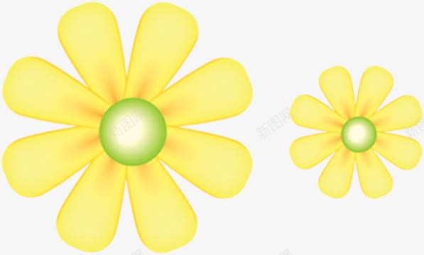 黄色卡通唯美花朵手绘png免抠素材_新图网 https://ixintu.com 卡通 花朵 设计 黄色