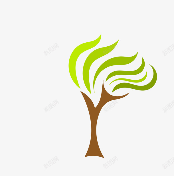 可爱树矢量图eps免抠素材_新图网 https://ixintu.com 卡通树木 可爱树 绿树 矢量图