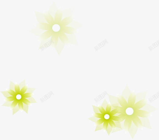 绿色唯美卡通可爱花朵png免抠素材_新图网 https://ixintu.com 卡通 可爱 绿色 花朵