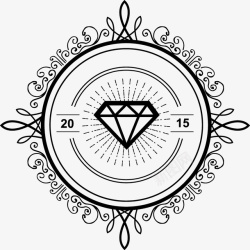 宝石花纹logo矢量图素材