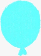 蓝色唯美气球手绘素材