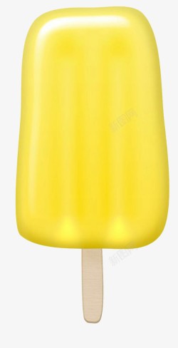 黄色冰淇淋素材
