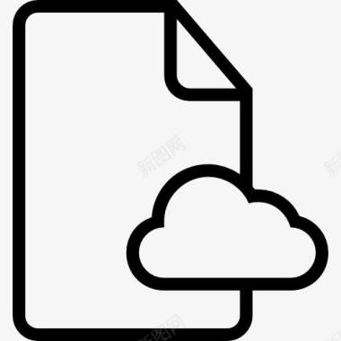 互联网文件概述界面符号与云图标图标