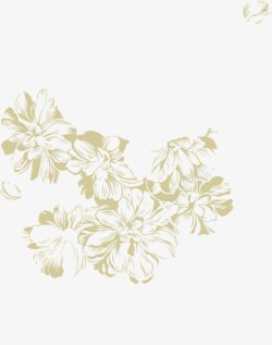 手绘唯美婚礼花朵素材