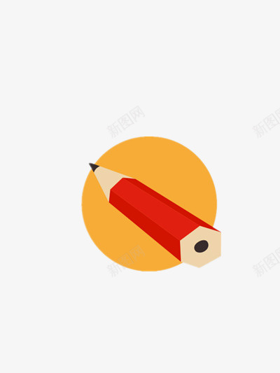 卡通铅笔png免抠素材_新图网 https://ixintu.com 卡通铅笔 彩绘 红色铅笔 铅笔图案