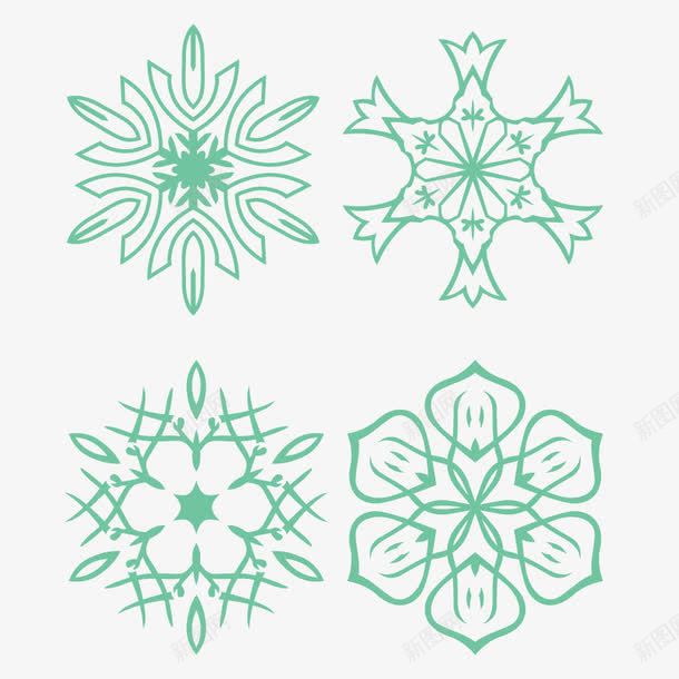 4枚古典花纹png免抠素材_新图网 https://ixintu.com 古典 复杂 对称 花纹