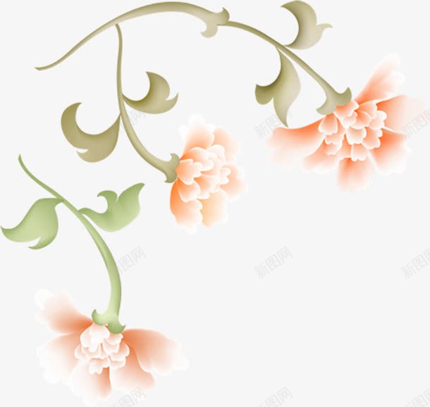 粉色唯美花朵植物装饰png免抠素材_新图网 https://ixintu.com 植物 粉色 花朵 装饰