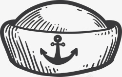 水手符号水手帽子卡通风格矢量图高清图片
